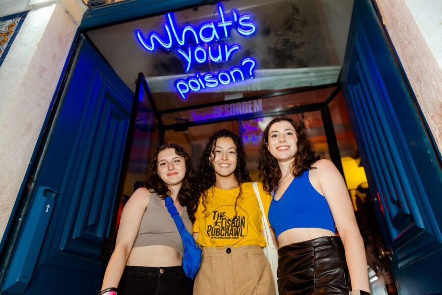 Halloween Haunts: Lisbon Pub Crawl Experience - Walking through Bairro Alto after dark