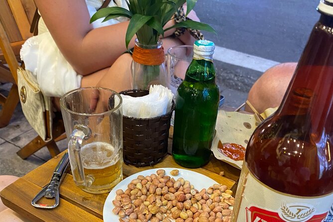 Hanoi Local Fresh Beer and Culinary Tour with Train Street Visit - Fresh beer, roasted peanuts, and local drinking habits
