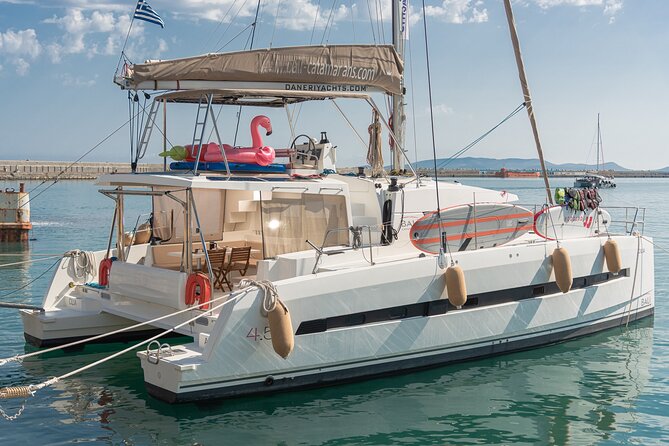 Hersonissos: Luxury Sunset Catamaran Cruise Sushi & Open Bar - The first hour: sailing across Malia Bay