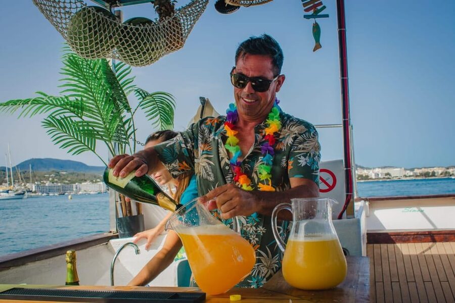 Ibiza by Sea: Coves, Caves, Water Sports & Open Bar - Starting at Sant Antoni and heading up the coast