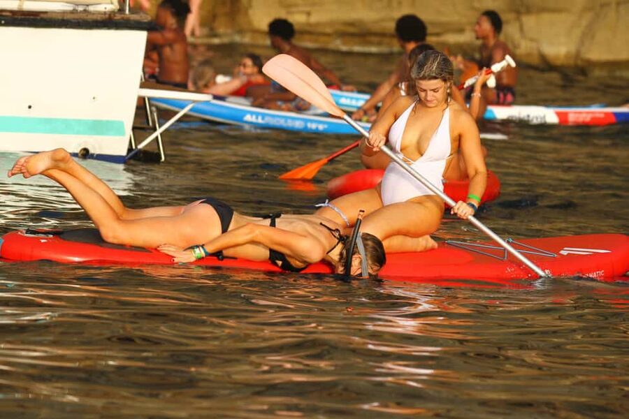 Ibiza: Sunset Boat Tour with Water Sports, Open Bar & Tapas - Port d’Es Torrent and the second coastal stretch