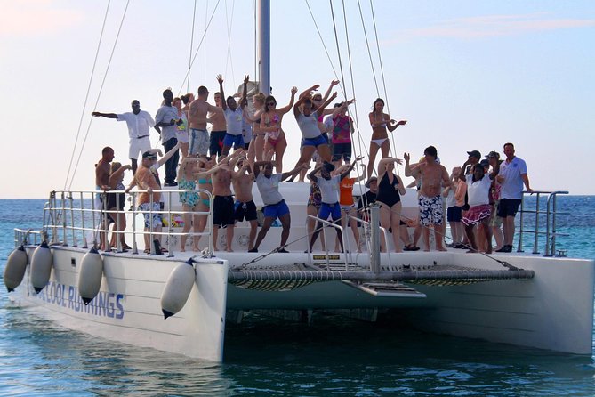 Jamaica Dunn's River Falls Party Cruise with Snorkeling - Sailing past Ocho Rios sights