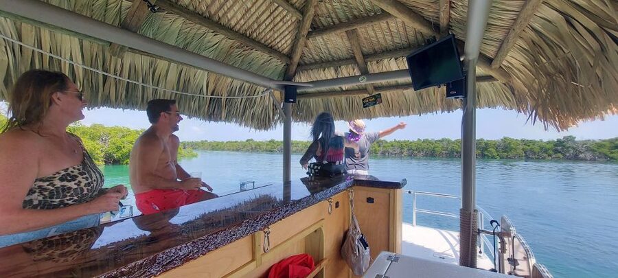 Key West: Private Tiki Bar Party Boat & Mini Sandbar - A private Key West boat party in two hours