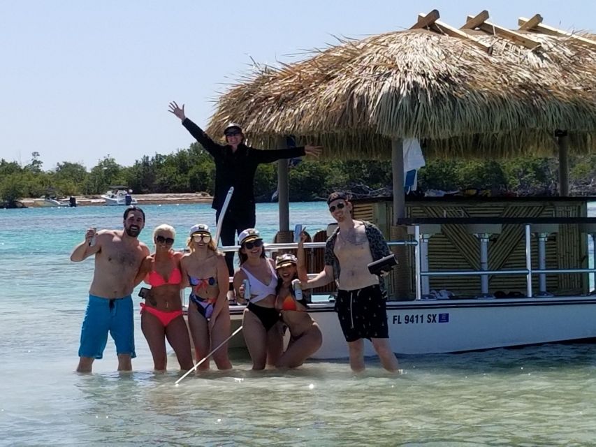 Key West: Private Tiki Bar Party Boat & Mini Sandbar - What the Tiki boat is like on the water