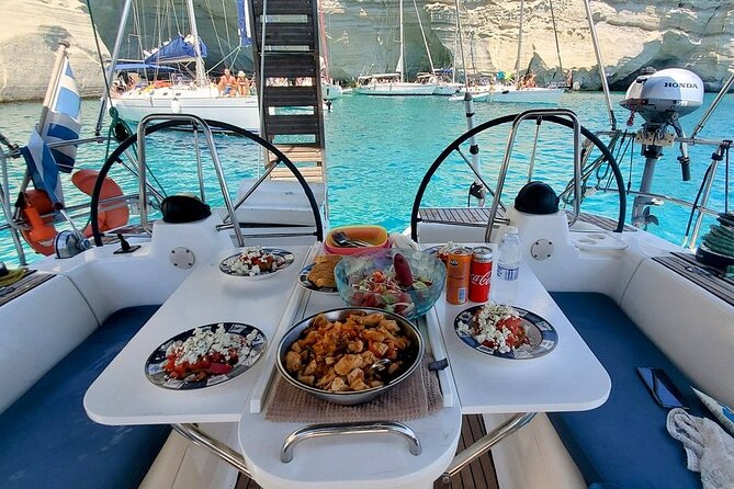 Kleftiko Poliegos and Round Trip Of Milos Island Lunch & Open bar - Gerakas, the swimming pool in the sea