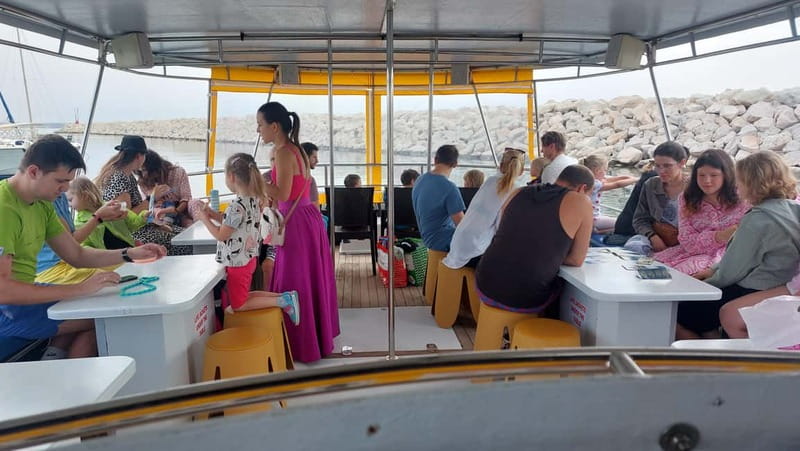 Larnaca: Yellow Submarine Swim Cruise with Unlimited Drinks - The swim and snorkel stop above the wreck
