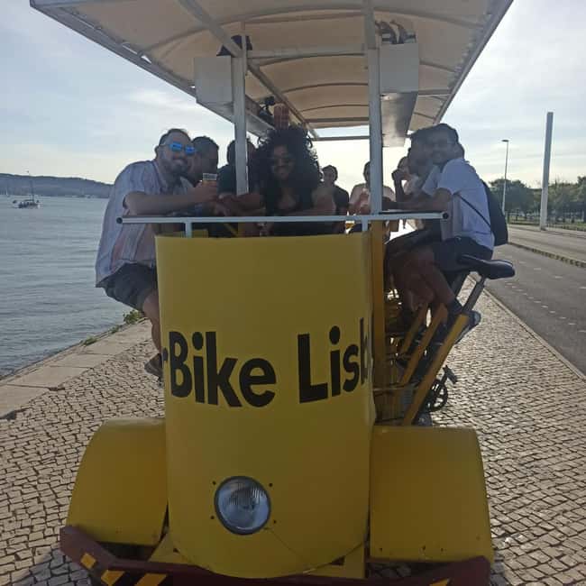 Lisbon: 1-Hour Beer, Sangria or Wine Bike Sightseeing Tour - Drinks, music, and the social mood