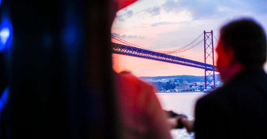 Lisbon: Disco Night Cruise with DJ and Open Bar - Commerce Square and the first river views