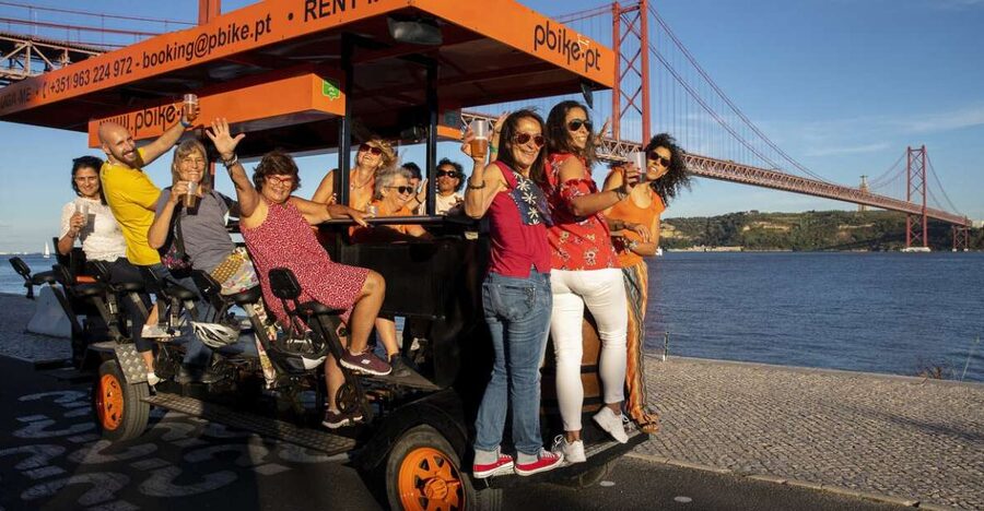 Lisbon: Fun Beer Bike by the Seafront - What the Lisbon beer bike is really like