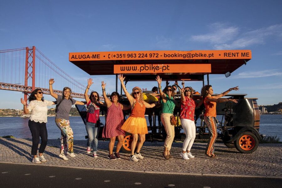 Lisbon: Fun Beer Bike by the Seafront - Starting beside the Tejo