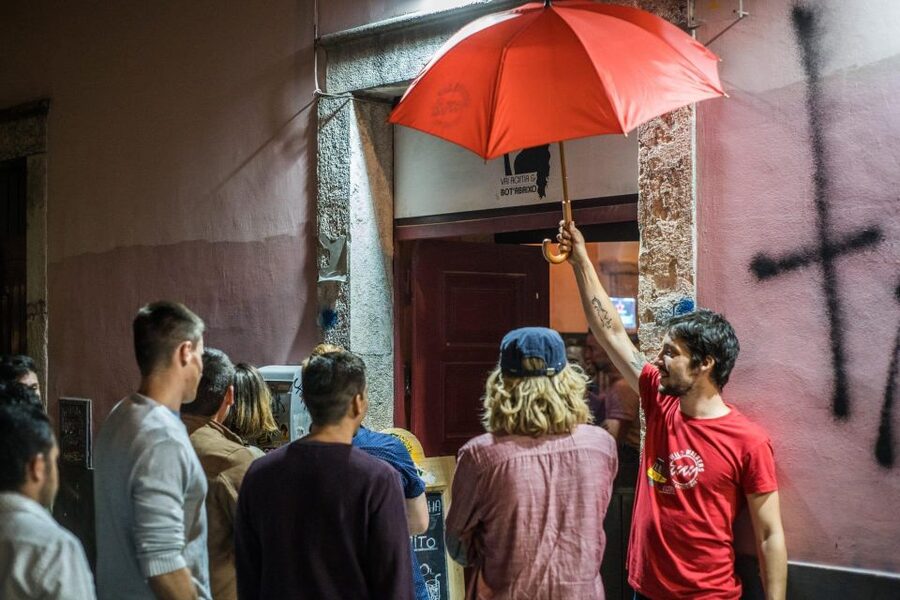Lisbon: Pub Crawl with Open Bar (Premium Upgrade Available) - Pink Street: a short walk and a change of scene