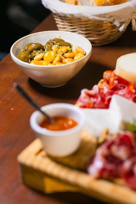 Lisbon: Taste Portugal - Wine or Beer with Local Bites - Sardine pâté on cornbread with roasted peppers