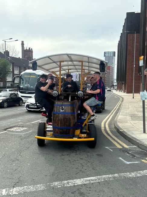 Liverpool: Party Bike Tour with Beer, Prosecco or Cider - Choosing beer, prosecco, or cider