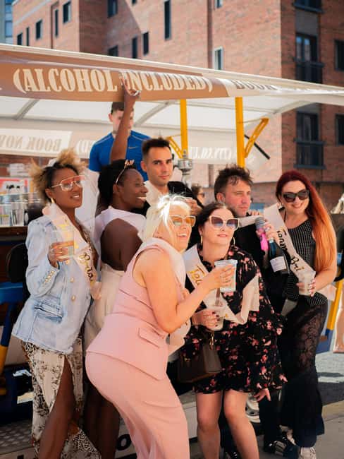 Liverpool: Party Bike Tour with Beer, Prosecco or Cider - Weather cover and comfort