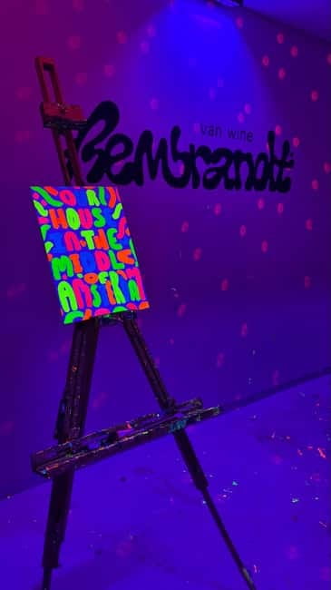 London: Paint and Sip in the Dark with Bottomless Drinks - Who should book Rembrandt van Wine?