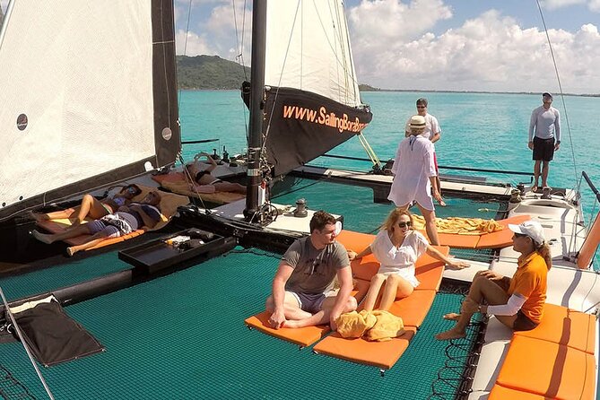 LUXURY Catamaran Bora Bora : Sailing, Snorkeling & Floating Bar - The coral garden snorkeling stop