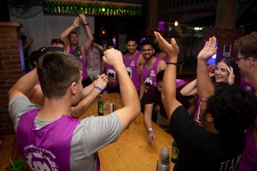 Mad Monkey Bangkok Pub Crawl - The 11:15 PM stop at a famous Rere venue