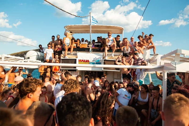 Malia: Booze Cruise Boat Party with Live Dj - Boarding a two-deck party boat