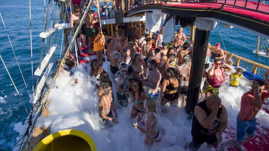 Marmaris Pirate Boat w/ Lunch, Unlimited Drinks & Foam Party - Turunç Village Combines Shopping and Swimming