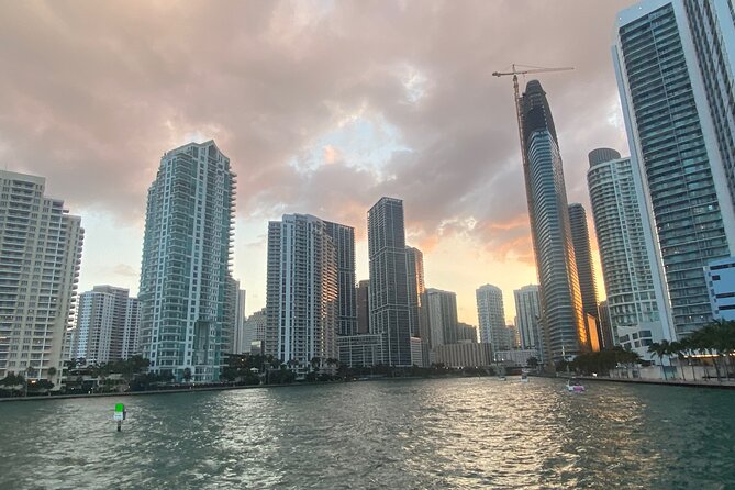 Miami Skyline: Happy Hour Cruise Music & Cash Bar - Hibiscus Island and Miami’s private waterfront