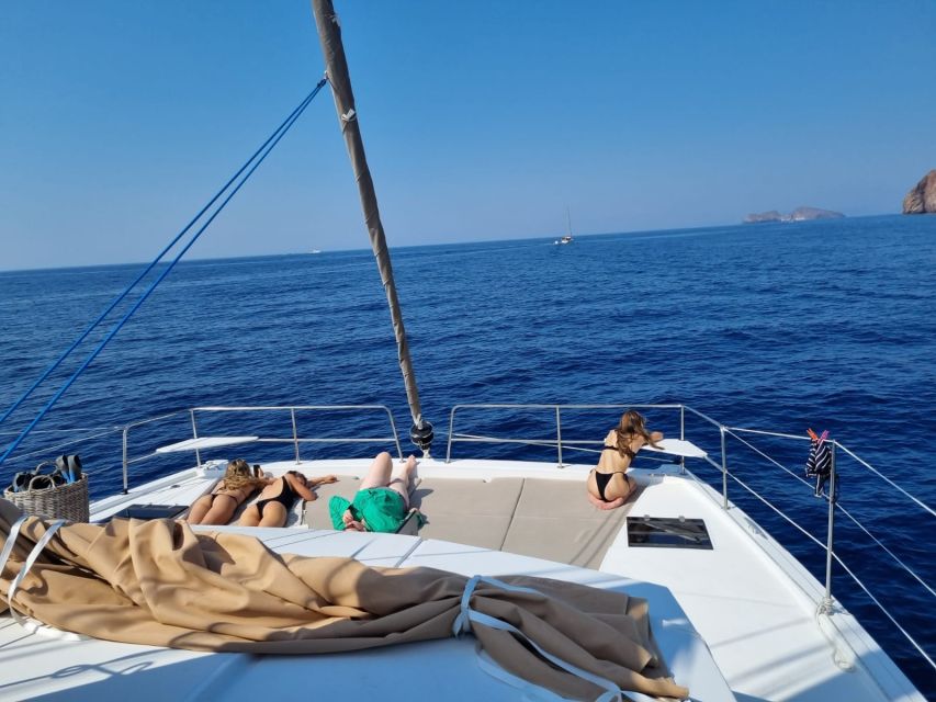 Milos: Full-Day Catamaran Cruise with Food and Open Bar - Kalogries and the western coast