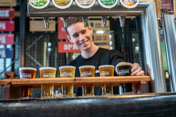 Monteith's Brewery Tour - The Monteith’s six-pack and tap drinks