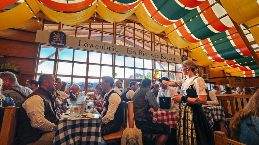 Munich: Guided Oktoberfest Experience with Beer and Lunch - Lunch and beer inside a major tent