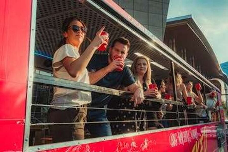 Nashville: Party Bus with DJ and Bar - Weather, seating, and the open-air drawback
