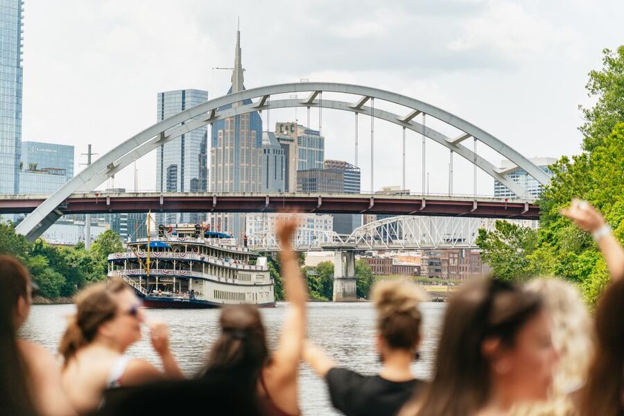 Nashville: Pontoon Party Cruise with a Captain - Leaving Broadway for a 50-foot party boat