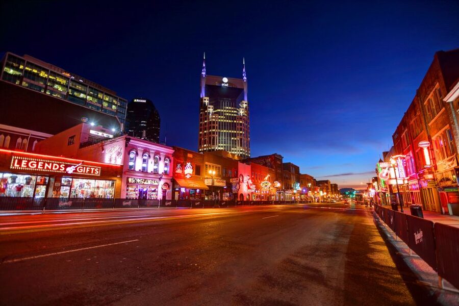 Nashville: Seeking Spirits Haunted Pub Crawl - Starting on Broadway beside the Hard Rock guitar