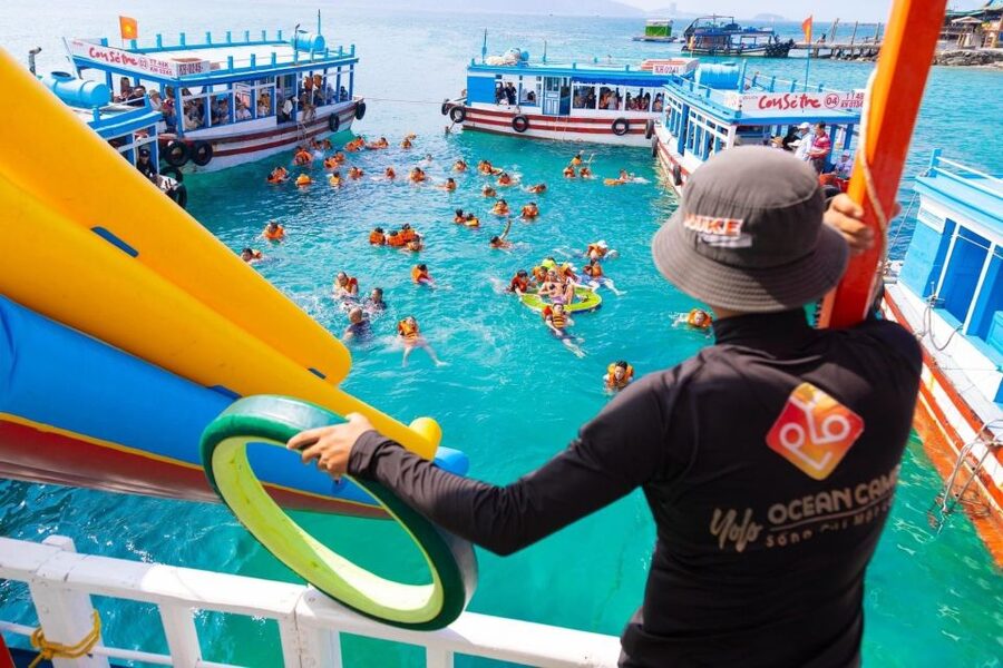 Nha Trang: Coral Reef Snorkeling and Floating Bar Party - Hon Tam: the main water-sports stop