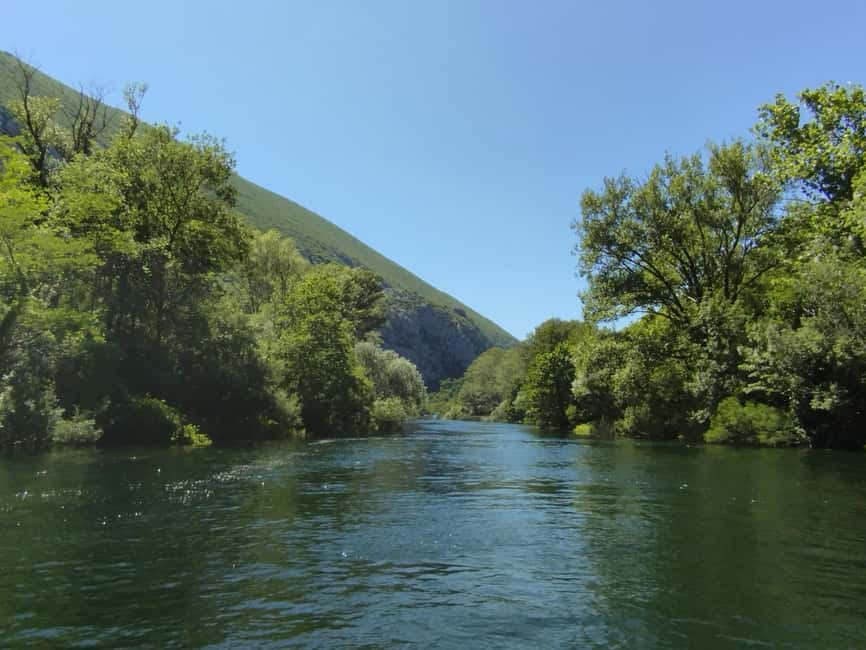 Omiš: 2-Hour Cetina River Glassboat And Beer Garden Visit - Radman Mills: 30 minutes beside the river