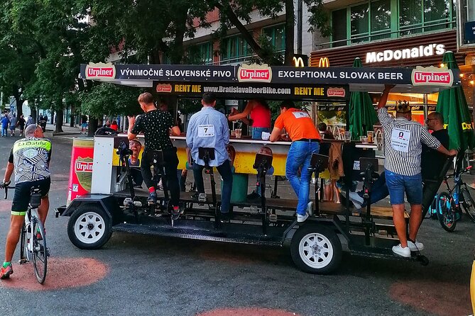 Original Bratislava Beer Bike Tours - All-you-can-drink - First stop: Eurovea Galleria and the Danube side of town