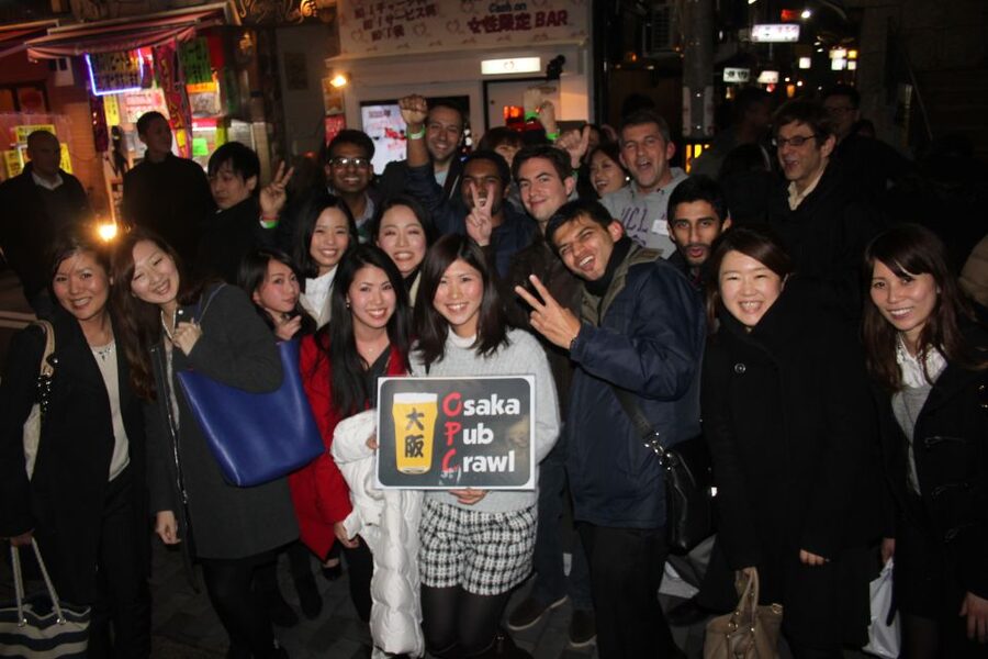 Osaka: Guided Pub Crawl - Starting at Voyager Lounge in Shinsaibashi