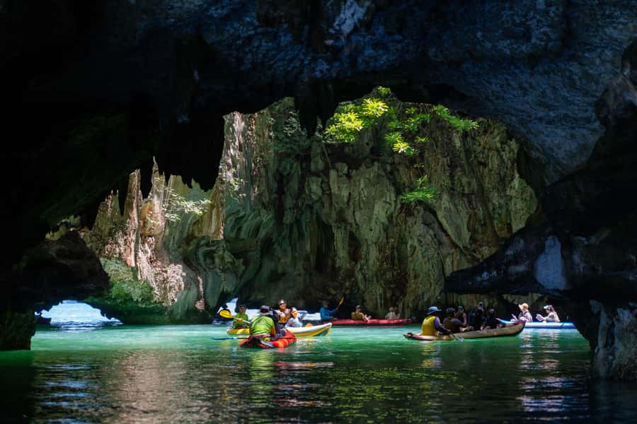 Phuket: Phang Nga Bay Lunch and Dinner Sunset Party Cruise - Sunset turns lunch into an evening cruise