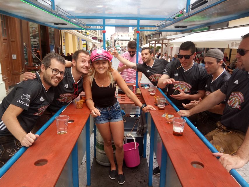 Pilsen: 1.5-Hour Beer Bike with Unlimited Beer - Your music and the night lights