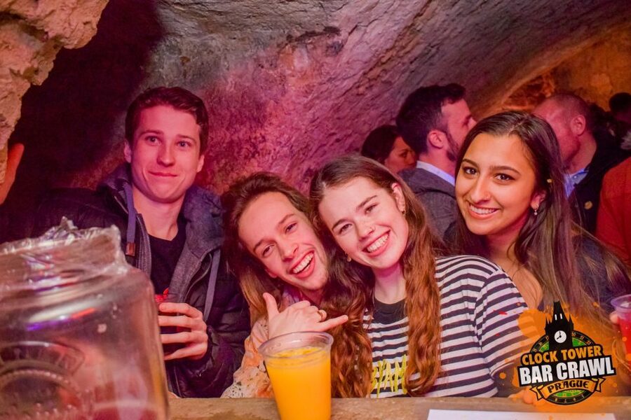 Prague: Clock Tower Bar Crawl ending at the BIGGEST CLUB - Starting underground at the Clock Tower