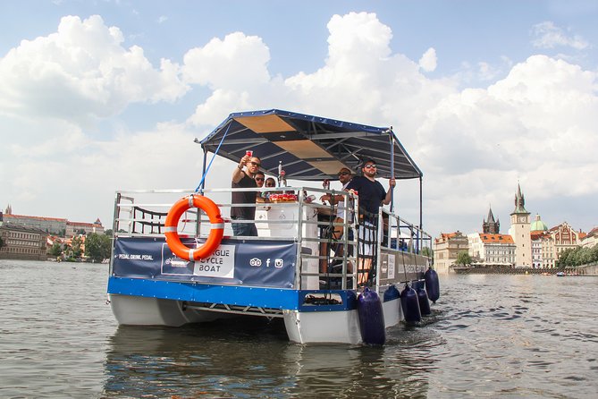 Prague Cycle Boat - The Swimming Beer Bike - Pedaling from Vltava Beach for 90 Minutes