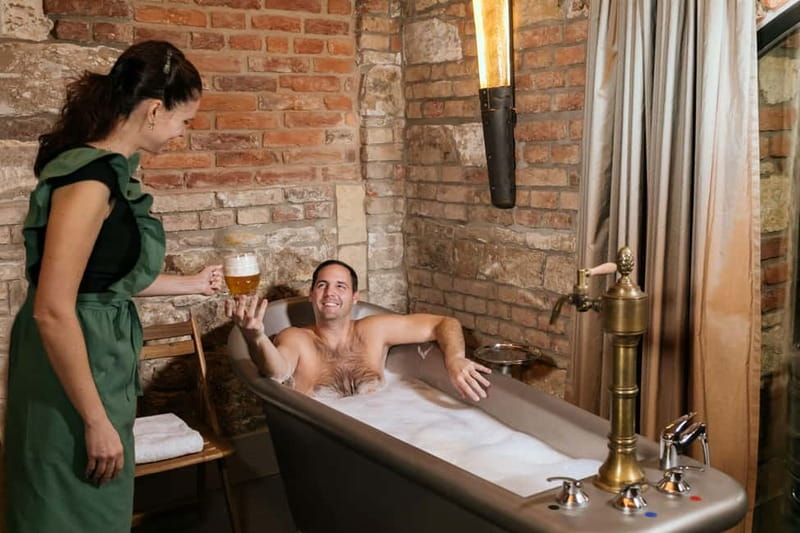 Prague: Lázně Pramen. Wine, Beer bath and Wellness SPA - A Czech bath with a modern twist