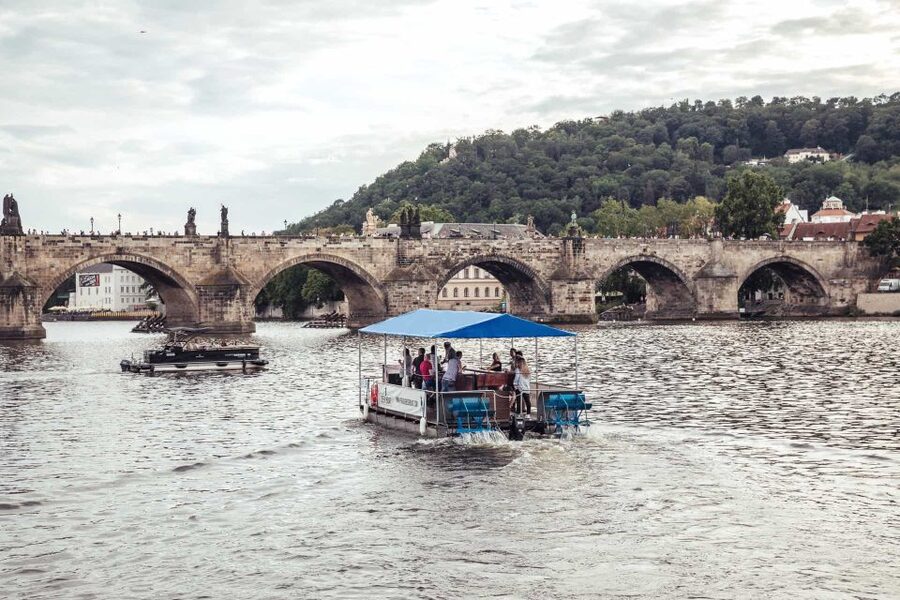 Prague: Private Cycle Boat River Tour with Beer or Prosecco - The condition of the boat and the main risk