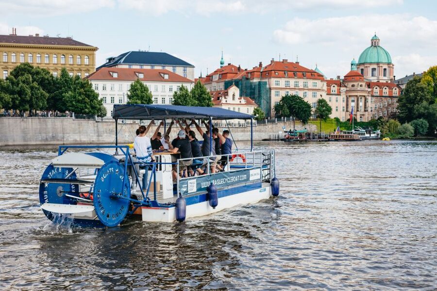 Prague: Swimming Beer Bike on A Cycle Boat - What the atmosphere is really like