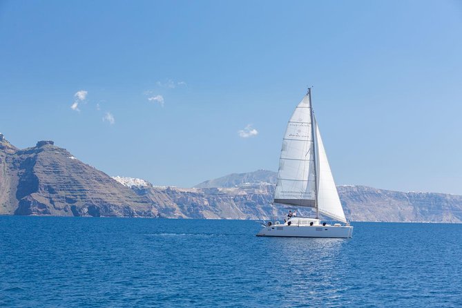 Premium Small-Group Catamaran Cruise with BBQ, Open Bar, Transfer - Palea Kameni and the sulfur springs