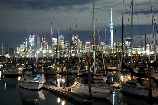 Private Night Tour of Auckland, Sky Tower Bar, Bridge & Museum - Westhaven Marina brings the boats close