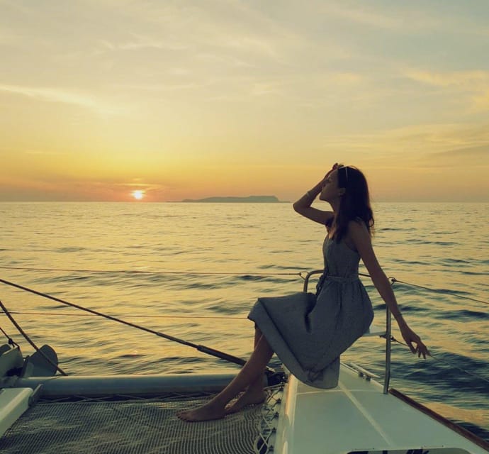 Rethymno: Sunset Catamaran Cruise - Sushi & Open Bar - The Geropotamos Beach swimming stop