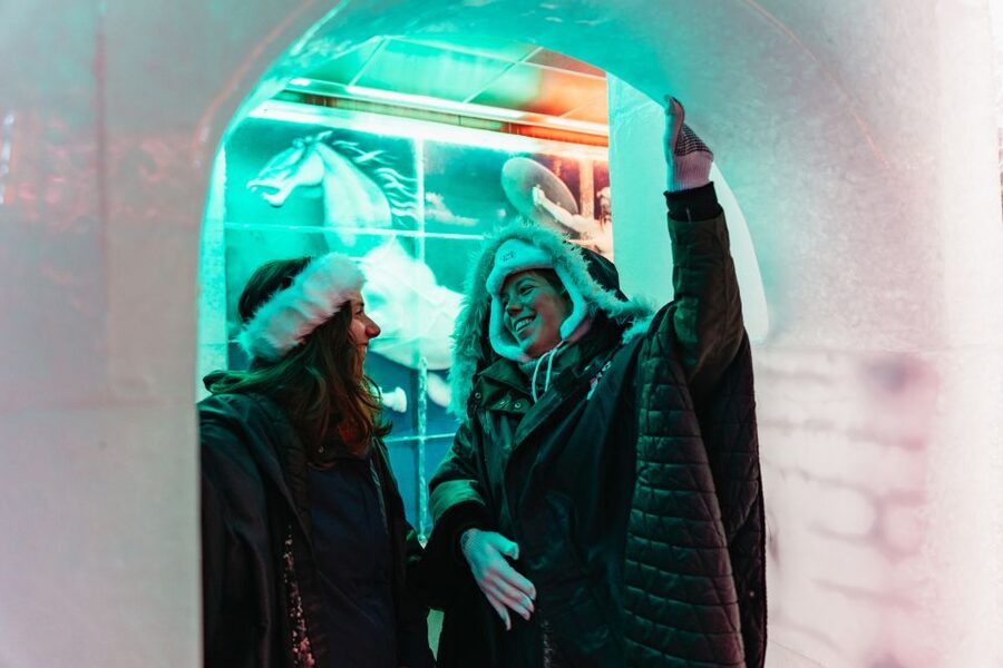 Reykjavik: Magic Ice Bar Entrance and Welcome Drink - Getting suited up for the cold room