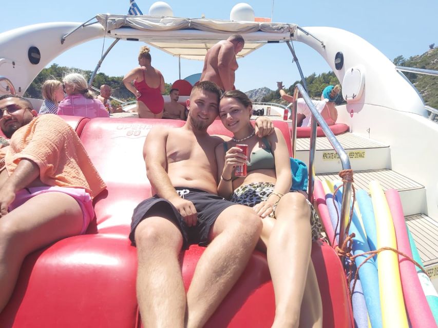 Rhodes: Beach Cruise with Swimming, Meal, & Unlimited Drinks - Anthony Quinn Bay: clear water and lunch onboard