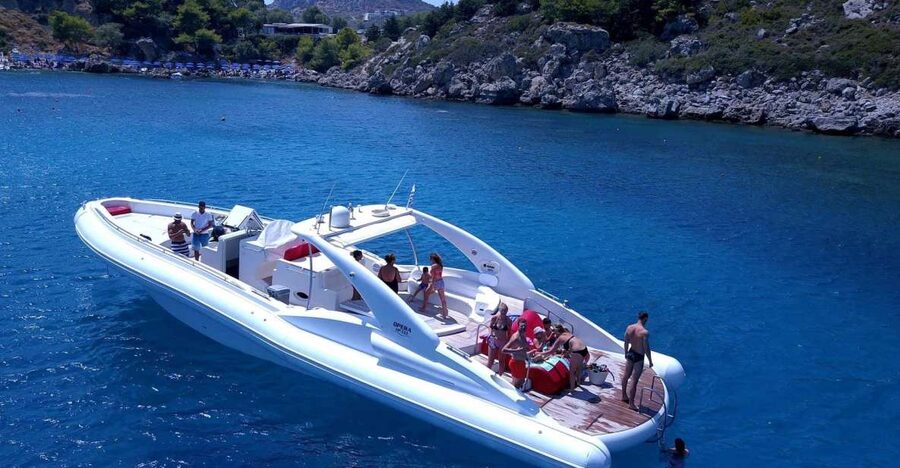 Rhodes: Beach Cruise with Swimming, Meal, & Unlimited Drinks - Kallithea Springs: a refreshing final swim
