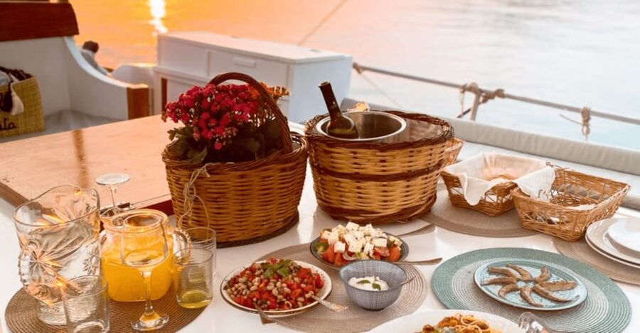 Rhodes: Boat Tour with Snorkeling, Gourmet Buffet & Open Bar - A Greek buffet that earns its place