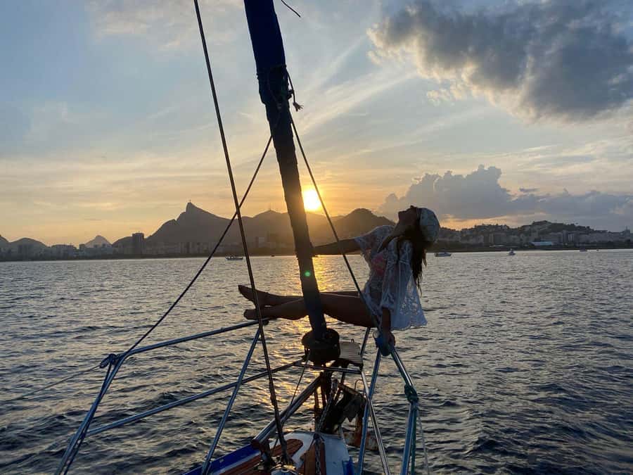 Rio de Janeiro: Sunset Sailboat Tour with Open Bar - Christ the Redeemer From the Water