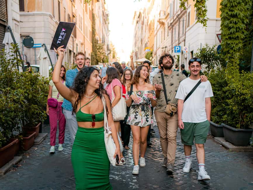Rome: Nightlife Tour & Guided Bar Crawl with Games & Karaoke - Monti after dark, with a saucy Roman past